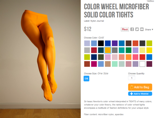 Color Wheel Microfiber Solid Color Tights