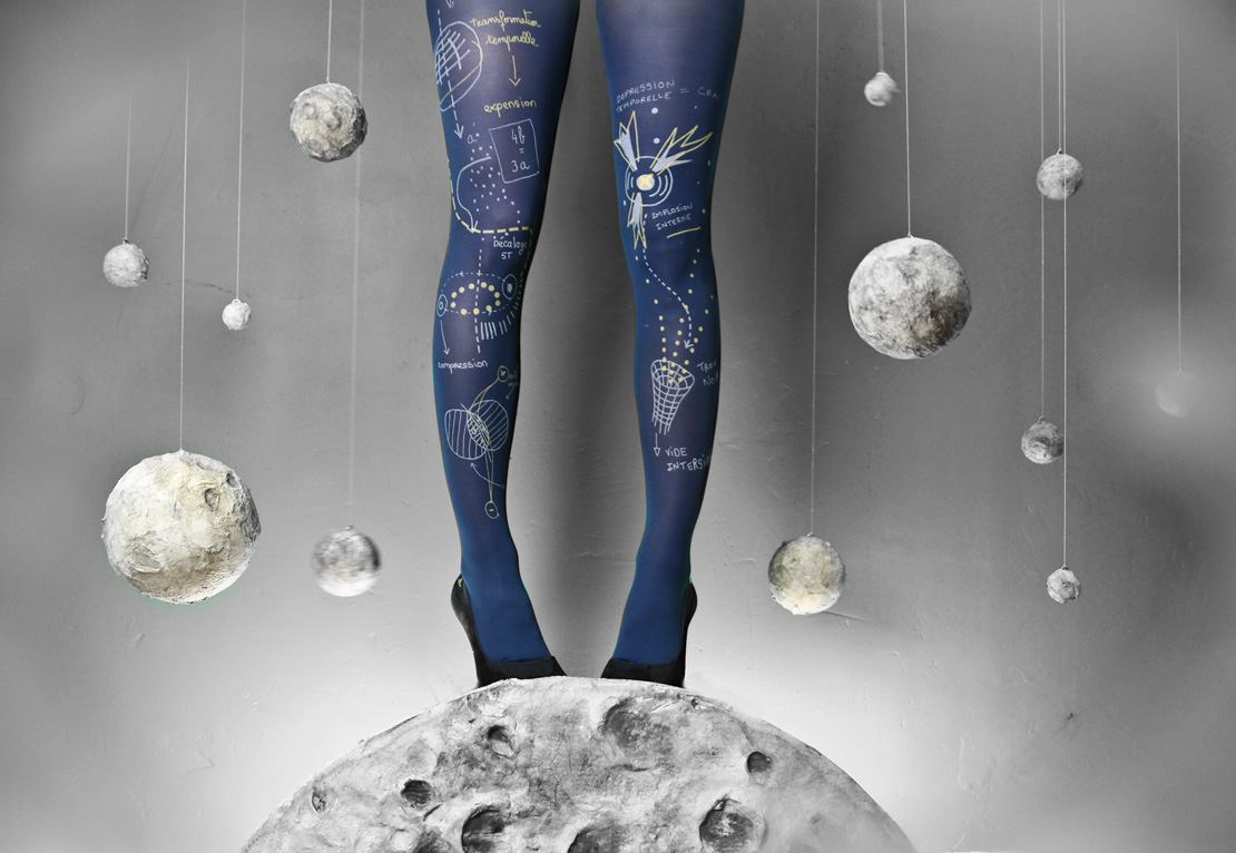 Les Queues de Sardines tights, aw15, Collection "Black Hole"