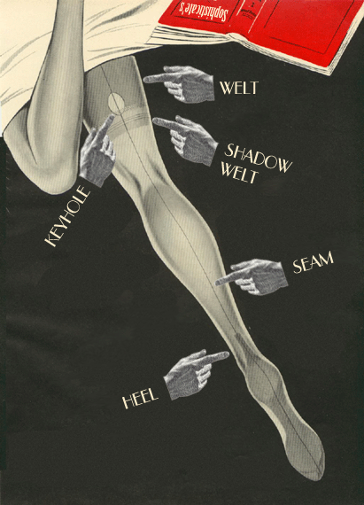 Anatomy of fully fashioned stockings / Анатомия винтажных чулок