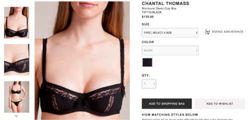 Сравниваю цены на бюстгальтер Chantal Thomass Murmure в разных интернет-магазинах нижнего белья