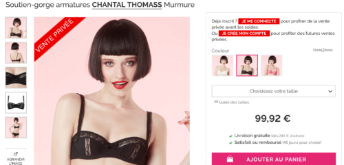 Сравниваю цены на бюстгальтер Chantal Thomass Murmure в разных интернет-магазинах нижнего белья