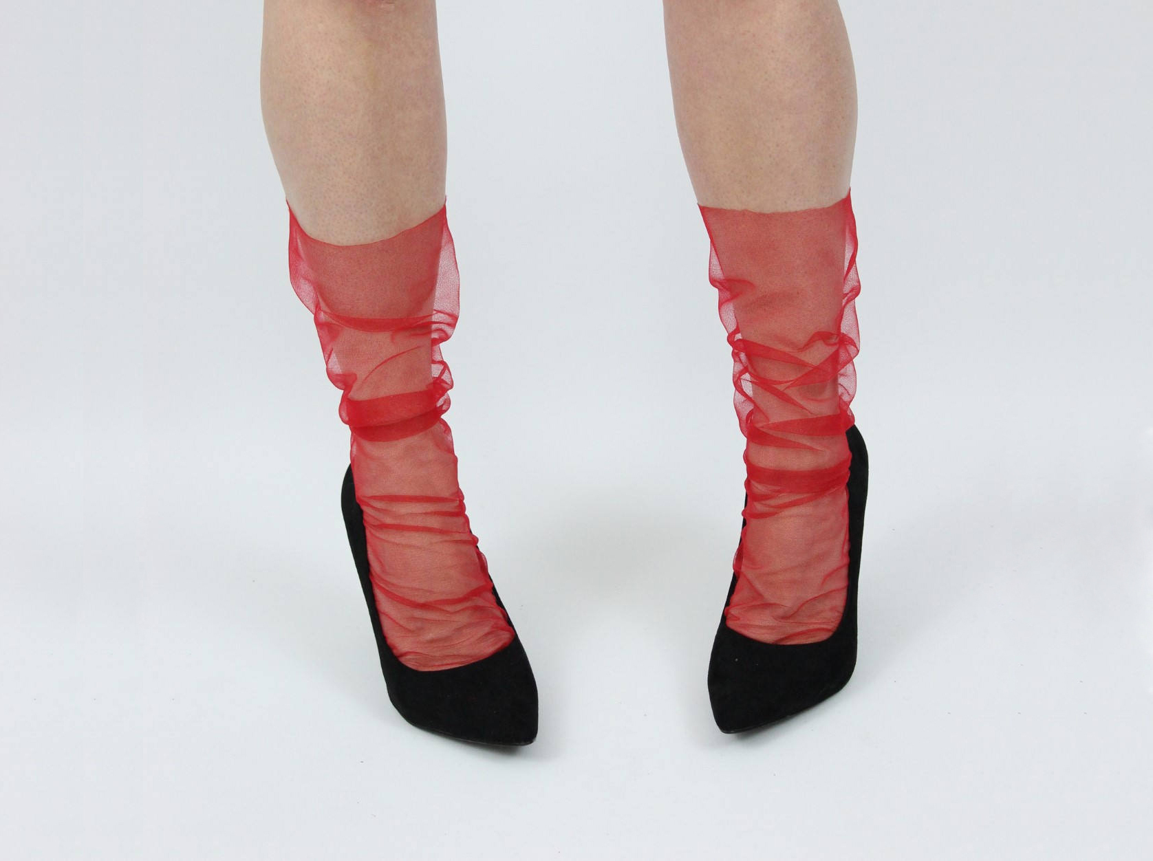 Memi & Co Red Tulle Socks $29.46