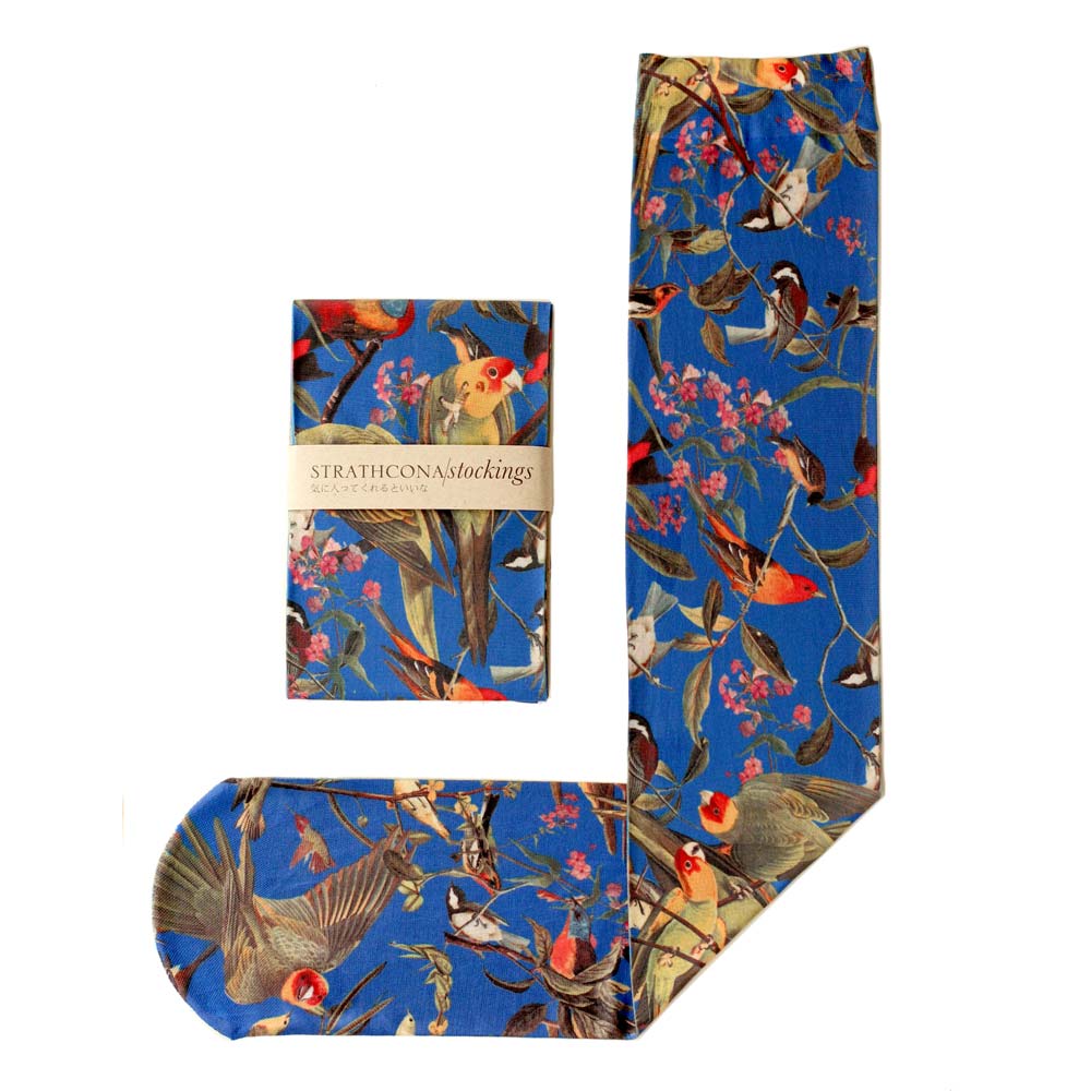 Носки с птицами. Strathcona Blue Bird Stockings $36.00