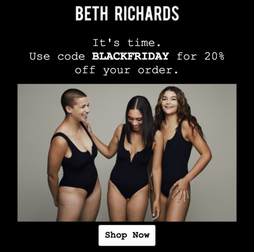 Скидки черной пятницы 2018 на брендовое нижнее белье Beth Richards