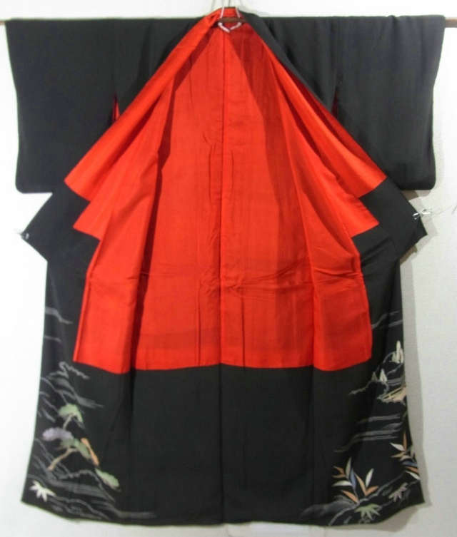 Винтажное шелковое кимоно из Японии