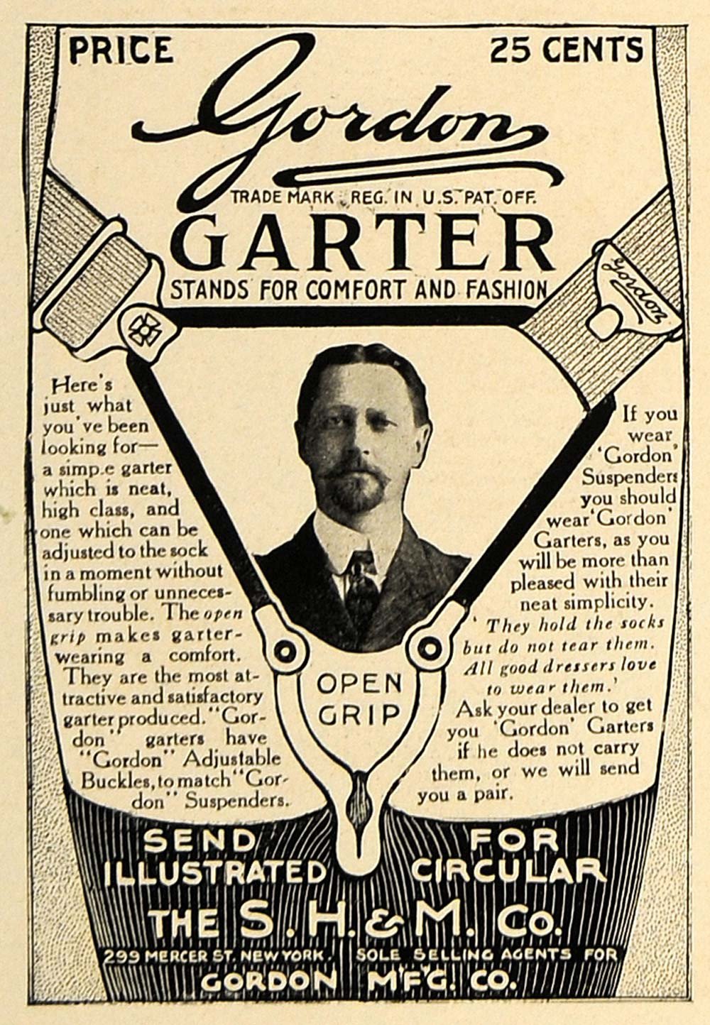 1906 ad Gordon Garter S. H. & M Company