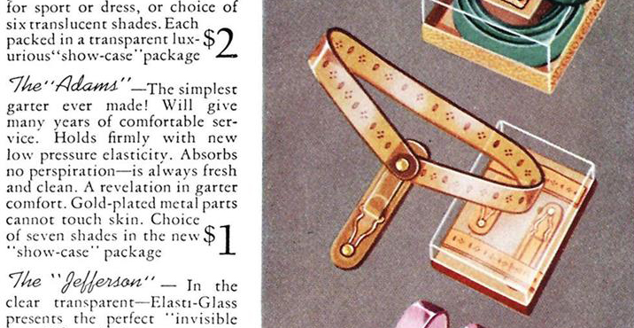 Esquire, 1 декабря 1939 года. Реклама подтяжек для носков от S.Buchsbaum & Co.